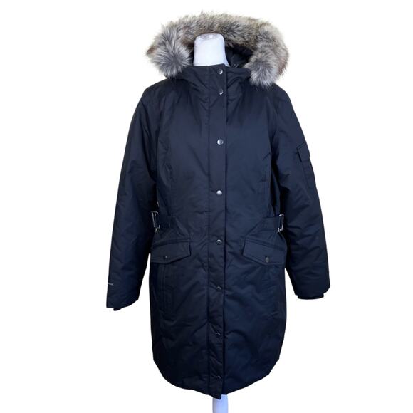 Eddie Bauer Womens Sz L Superior III Stadium Parka Down Filled Waterproof Black - Picture 5 of 16